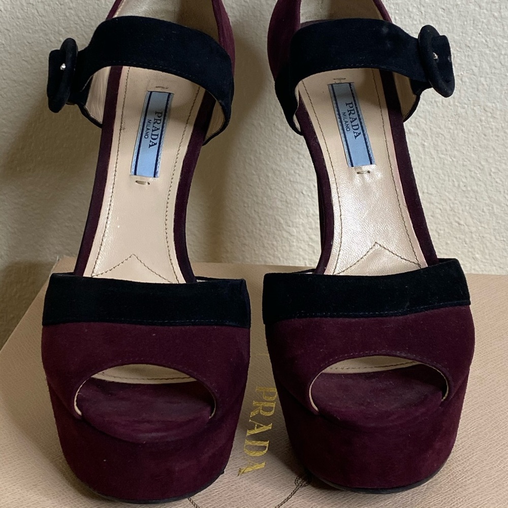 Prada Suede Bicolor  Heels